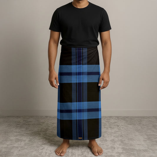 MENS GAJAH DUDUK SARONG - BLACK / BLUE